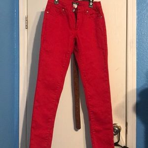 Bright red pants
